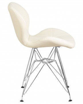 Стул обеденный DOBRIN BUTTERFLY CHROME, ножки хром, цвет кремовый в Верхней Салде - verhnyaya-salda.ok-mebel.com | фото 3