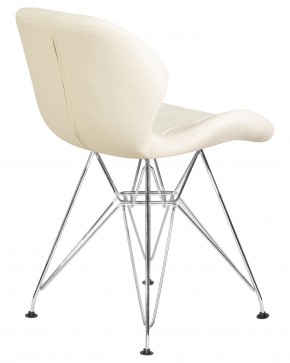 Стул обеденный DOBRIN BUTTERFLY CHROME, ножки хром, цвет кремовый в Верхней Салде - verhnyaya-salda.ok-mebel.com | фото 4