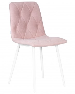 Стул обеденный DOBRIN CHILLY ROMBO, Розовый Simple 03, основание белый в Верхней Салде - verhnyaya-salda.ok-mebel.com | фото