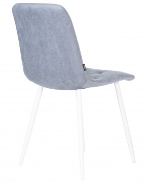 Стул обеденный DOBRIN CHILLY ROMBO, Серо-голубой Simple 26, основание белый в Верхней Салде - verhnyaya-salda.ok-mebel.com | фото 4