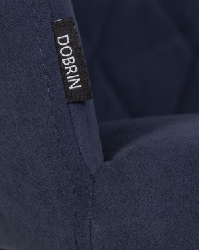 Стул обеденный DOBRIN ROBY, ЭМАЛЬ ЧЕРНЫЙ МУАР велюр Catania Dark Blue в Верхней Салде - verhnyaya-salda.ok-mebel.com | фото 9