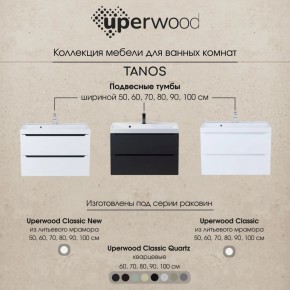 Тумба под раковину Uperwood Tanos 70 см, подвесная, белая/графит в Верхней Салде - verhnyaya-salda.ok-mebel.com | фото 10