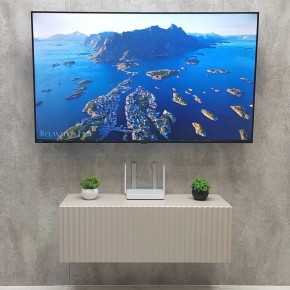 Тумба подвесная под ТВ LINES MTV3-MA 900 Бежевый (Леда-М 10.1.5) в Верхней Салде - verhnyaya-salda.ok-mebel.com | фото 3
