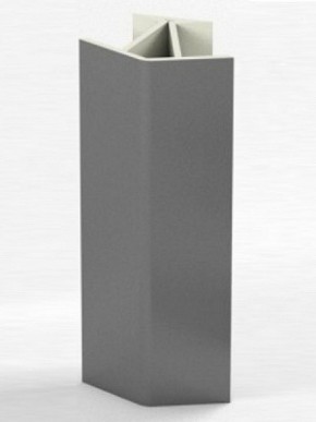Угловое соединение для цоколя 135 гр. h100 мм (Алюминий, Белый, Черный, Сонома) в Верхней Салде - verhnyaya-salda.ok-mebel.com | фото 1