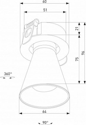 Встраиваемый светильник Elektrostandard Bell 25097/LED 8W 4000K черный в Верхней Салде - verhnyaya-salda.ok-mebel.com | фото 5