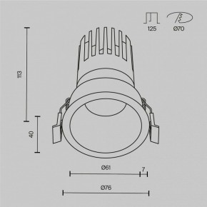 Встраиваемый светильник Maytoni Dip DL118-15W-2.7K-B в Верхней Салде - verhnyaya-salda.ok-mebel.com | фото 10