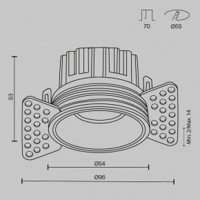 Встраиваемый светильник Maytoni Round DL058-7W2.7K-TRS-B в Верхней Салде - verhnyaya-salda.ok-mebel.com | фото 9