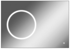 Зеркало Eclipse 100 black с подсветкой Sansa (SE1032Z) в Верхней Салде - verhnyaya-salda.ok-mebel.com | фото 1