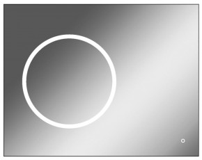 Зеркало Eclipse 90 black с подсветкой Sansa (SE1031Z) в Верхней Салде - verhnyaya-salda.ok-mebel.com | фото 1
