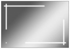 Зеркало Ray 100 black с подсветкой Sansa (SR1035Z) в Верхней Салде - verhnyaya-salda.ok-mebel.com | фото 1