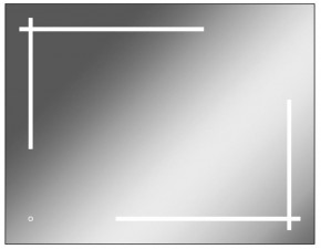 Зеркало Ray 90 black с подсветкой Sansa (SR1036Z) в Верхней Салде - verhnyaya-salda.ok-mebel.com | фото 1